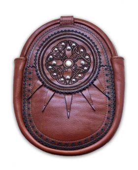 Highland Brown Leather Hunting Sporran