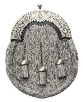 Celtic Swirl Masonic Grey Full Dress Sporran