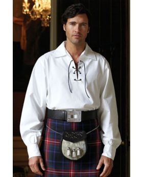 Complete White Jacobite Ghillie Kilt Outfit