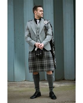 Douglas Grey Tartan Kilt Outfit
