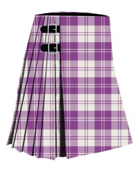 Eriskin Dress Purple & White Tartan Kilt
