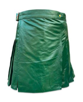 Green Leather Utility Kilt