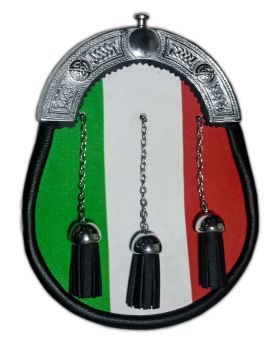 Italian Flag Leather Sporran